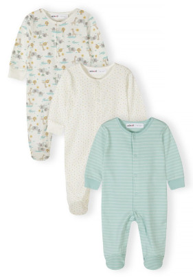Kojenecký overal se zvířátky 3pack Minoti