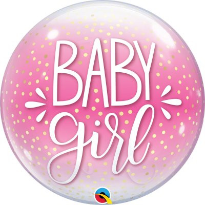 Bublina - Baby girl růžová a konfety 22"/56 cm