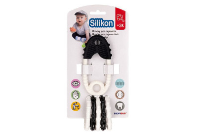 Kousátko špendlík + přívěsky silikon/plast 12 cm
