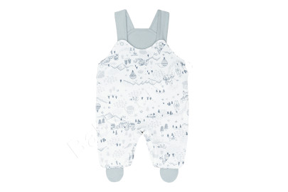 Bavlněné polodupačky - lacláčky Městečko šedé Baby Service
