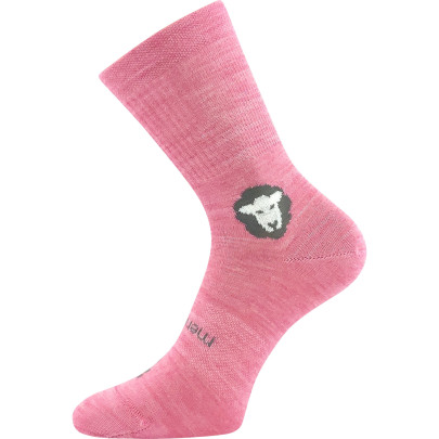Ponožky dětské anatomicky tvarované Barefootik Merino VoXX Růžové 3 páry Vel. 20-24