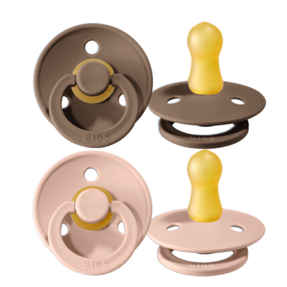 Dudlíky kaučuk 2 ks 0-6 měsíců Colour Bibs