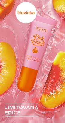 Pink Peach Tónovaný balzám na rty 7 ml Weleda