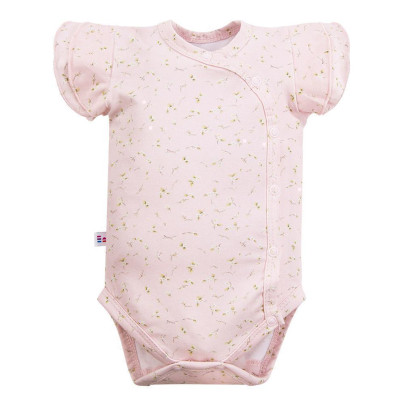 Kojenecké zavinovací body krátký rukáv Meadow květinky růžové Eevi