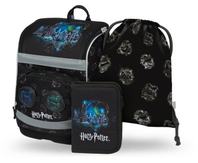 Set 3 Zippy plus Harry Potter Bradavice Lumos: aktovka, penál, sáček Baagl