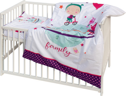 Dětská postýlka s kompletní výbavou 120 x 60 cm Moly Scarlett