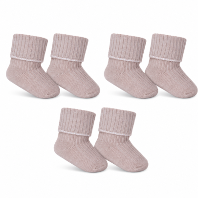 Béžové kojenecké ponožky 3 páry Baby Nellys