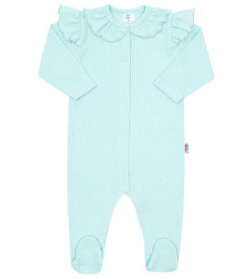 Kojenecký bavlněný overal New Baby Stripes ledově modrá
