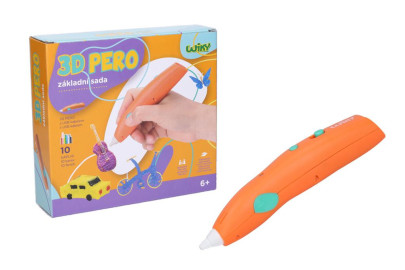 3D pero oranžové základní sada 10 náplní 10 šablon Wiky
