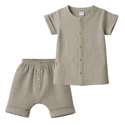 Kojenecká mušelínová košile s kraťasy linen New Baby