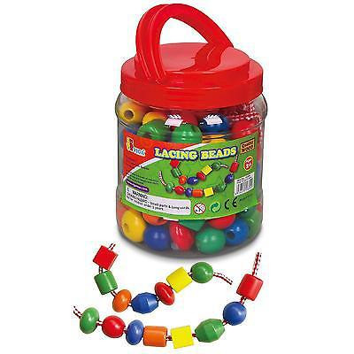Navlékání dřevěných korálků - extra velké Viga