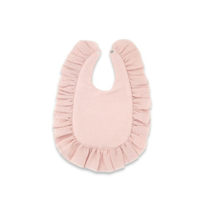 Nepromokavý mušelínový bryndáček s volánkem Nature Baby Nellys