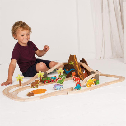 Dřevěná vláčkodráha dinosauři Bigjigs Rail