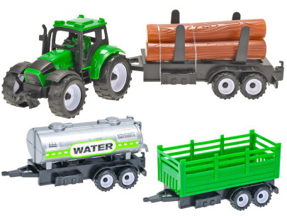 Traktor 9 cm na zpětný chod + 3 vlečky