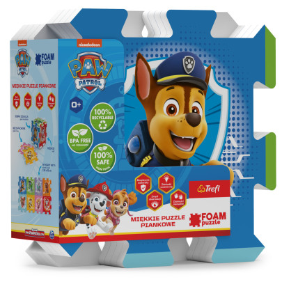 Pěnové puzzle Paw Patrol 32 x 32 x 1,5 cm Trefl