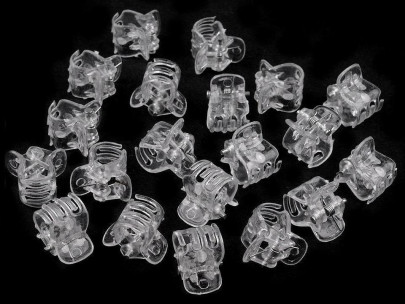 Skřipec do vlasů malý 10x13 mm transparent 10 ks