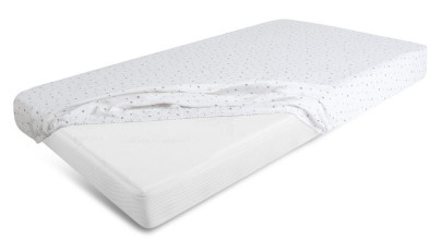 Mušelínové prostěradlo Design s gumou 60 x 120 cm BabyMatex
