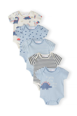 Chlapecké kojenecké body s dinosaury 5pack Minoti