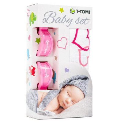 Baby set - bambusová osuška + kočárkový kolíček