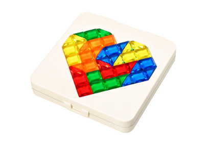 Tangram hlavolam srdce 12 cm