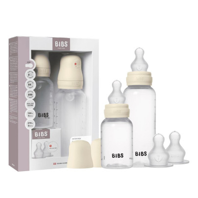 Set anti-kolikových lahví se silikonovou savičkou Bibs