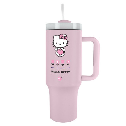 Cestovní hrnek s brčkem Hello Kitty 