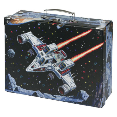 Skládací školní kufřík Pixel Space s kováním Baagl