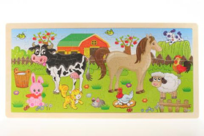 Puzzle zvířátka dřevo 