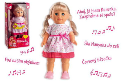 Panenka Barunka chodící a česky zpívající 