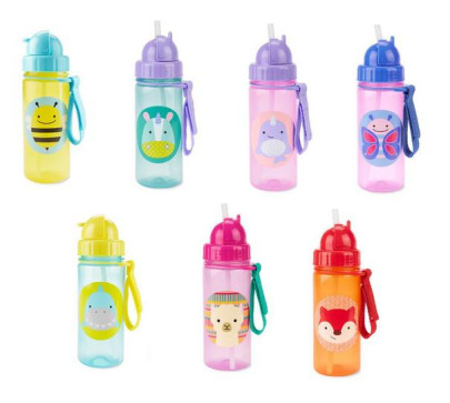 Hrnek s brčkem bez PVC A BPA 12 m+ Skip Hop Zoo 385 ml