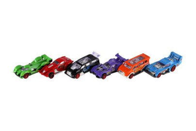 Auto závodní 6 ks kov/plast 8 cm na volný chod