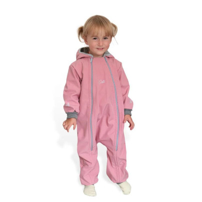 Rostoucí softshellová kombinéza s fleecem Shell pink Esito