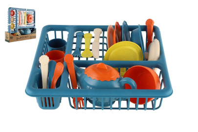 Odkapávač na nádobí s nádobím plast