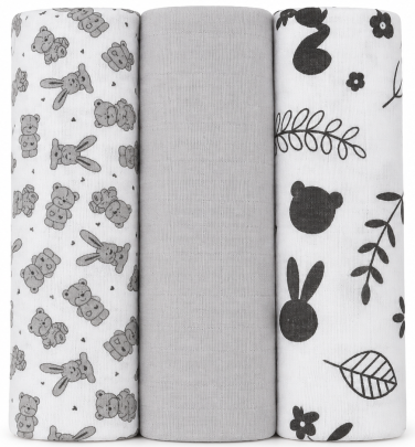 Mušelínové pleny sada mix Unisex 60x80 cm 3 ks Veverka Jasmine