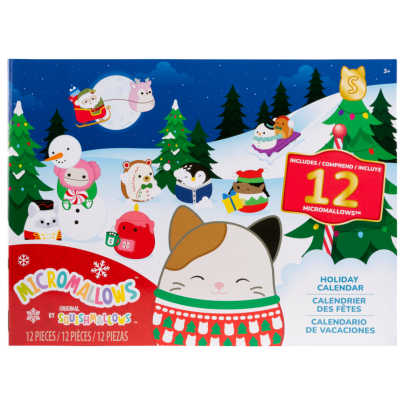 Micromallows Adventní kalendář - 12 ks Squishmallows 