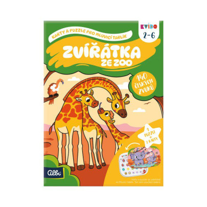 Kvído - Zvířátka ze zoo: Karty a puzzle pro Mluvicí tablík 2