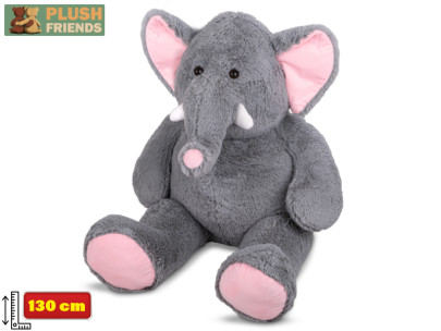 Plush Friends slon 130 cm plyšový šedý 0 m+