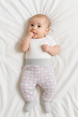 Zateplené polodupačky Srdíčka Baby Service