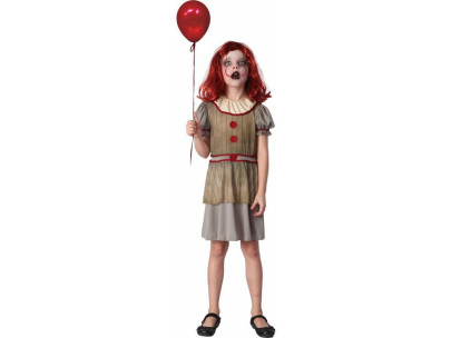 Kostým na karneval - strašidelný klaun, Vel. 110- 120 cm