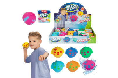 Míček z měkké houby do vody 6cm 6 barev 24ks v boxu