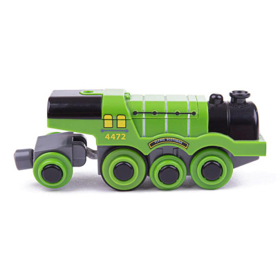 Elektrická lokomotiva Flying Scotsman zelená Bigjigs Rail