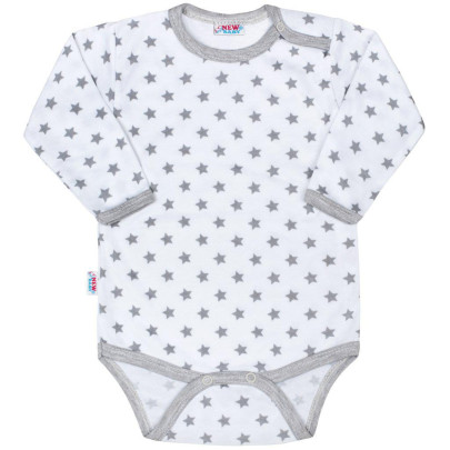 Kojenecké body New Baby Classic II šedé s hvězdičkami Vel. 80