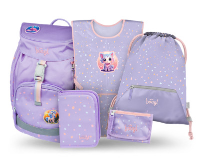 Set 5 Airy Mazlíčci: batoh, penál, sáček, zástěra, peněženka Baagl
