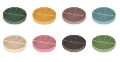 Talířek silikonový dělící kulatý Take&Match 6 m+ Petite & Mars