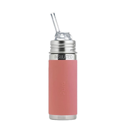 Dětská láhev Termo se slámkou 260 ml Pura