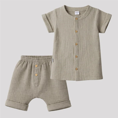 Kojenecká mušelínová košile s kraťasy linen New Baby