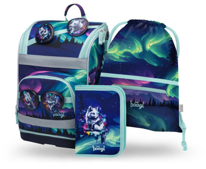 Set 3 Zippy Plus Aurora: aktovka, penál, sáček GRS Baagl