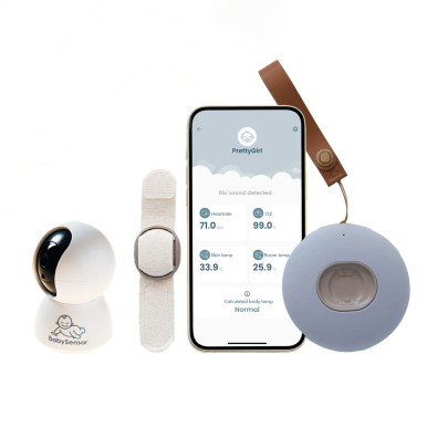 Relax Chytrý senzor pro děti 0 m - 5 let Set s HD kamerou, pásek ruka/noha BabySensor