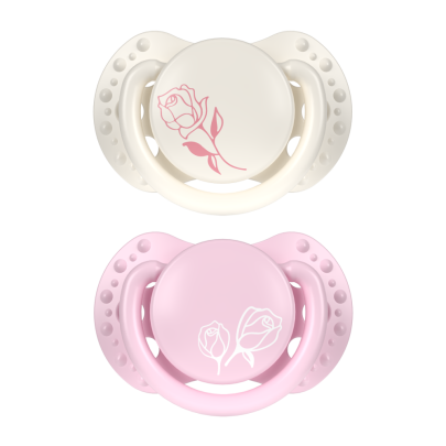 Mini dudlík silikonový dynamický Petit Rose 0 - 2 m, 2 ks holka Lovi