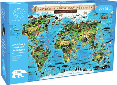 Interaktivní dřevěné puzzle Flora & Fauna A4 AR CZ 100 Alaysky's 